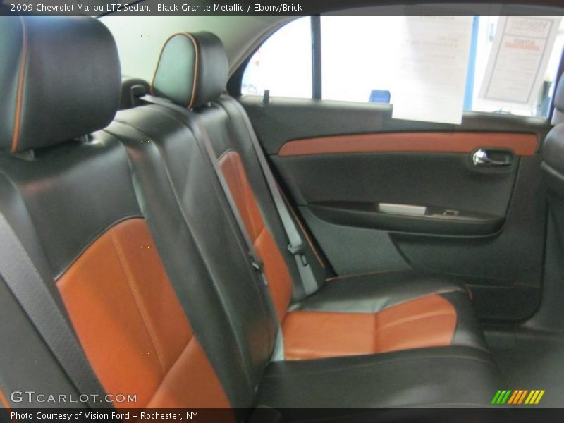 Black Granite Metallic / Ebony/Brick 2009 Chevrolet Malibu LTZ Sedan