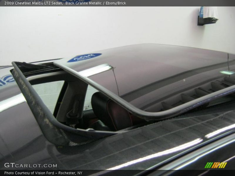 Black Granite Metallic / Ebony/Brick 2009 Chevrolet Malibu LTZ Sedan