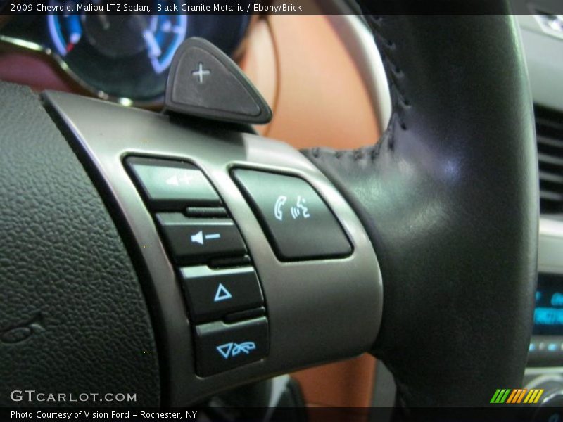 Black Granite Metallic / Ebony/Brick 2009 Chevrolet Malibu LTZ Sedan