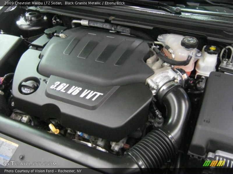 Black Granite Metallic / Ebony/Brick 2009 Chevrolet Malibu LTZ Sedan