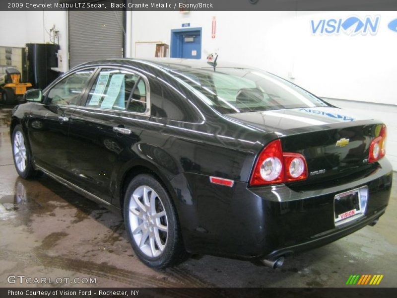 Black Granite Metallic / Ebony/Brick 2009 Chevrolet Malibu LTZ Sedan