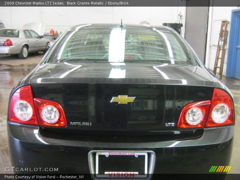 Black Granite Metallic / Ebony/Brick 2009 Chevrolet Malibu LTZ Sedan