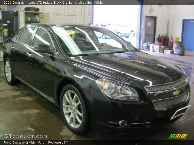 Black Granite Metallic / Ebony/Brick 2009 Chevrolet Malibu LTZ Sedan
