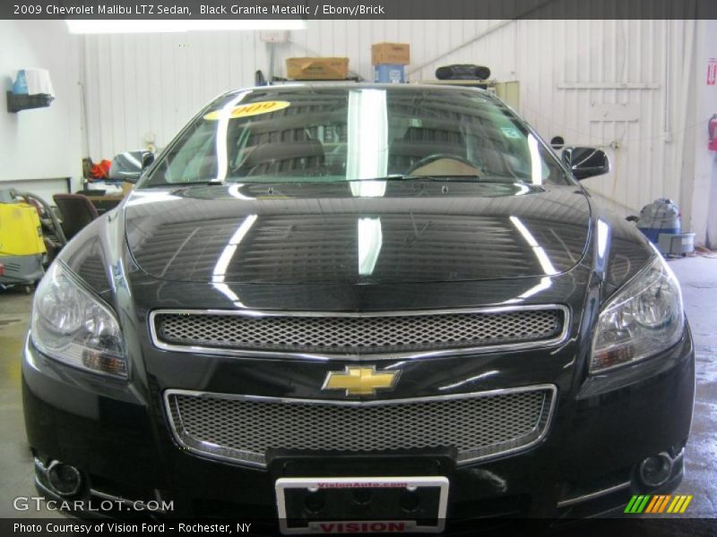 Black Granite Metallic / Ebony/Brick 2009 Chevrolet Malibu LTZ Sedan