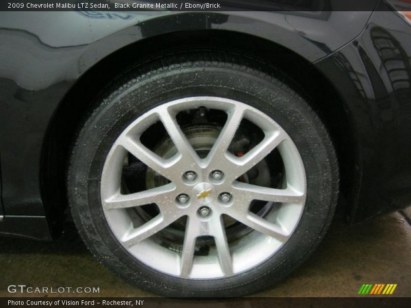 Black Granite Metallic / Ebony/Brick 2009 Chevrolet Malibu LTZ Sedan