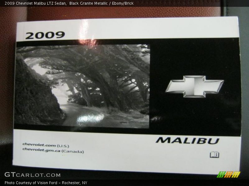 Black Granite Metallic / Ebony/Brick 2009 Chevrolet Malibu LTZ Sedan