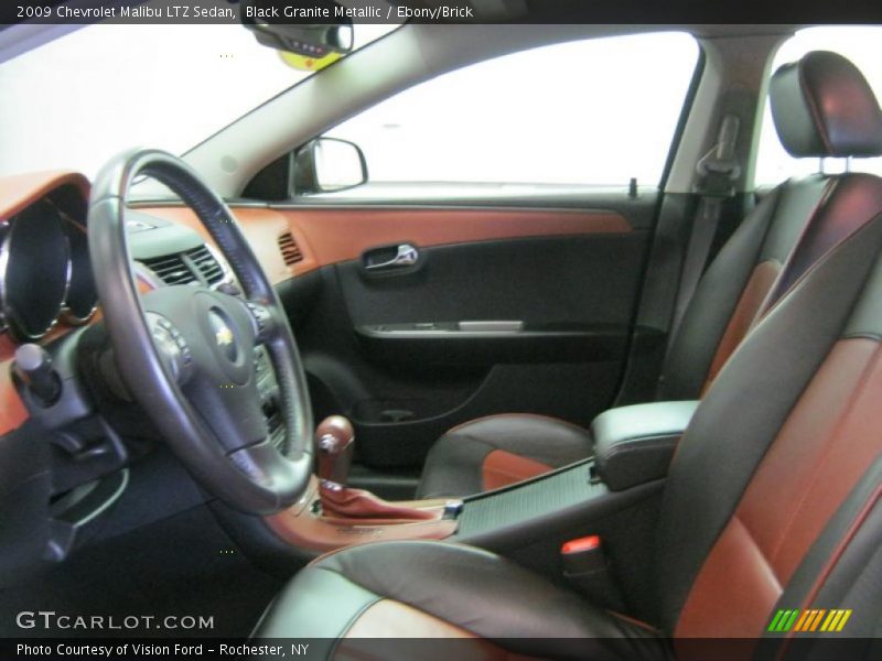 Black Granite Metallic / Ebony/Brick 2009 Chevrolet Malibu LTZ Sedan