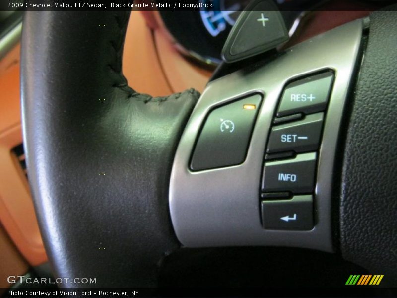 Black Granite Metallic / Ebony/Brick 2009 Chevrolet Malibu LTZ Sedan
