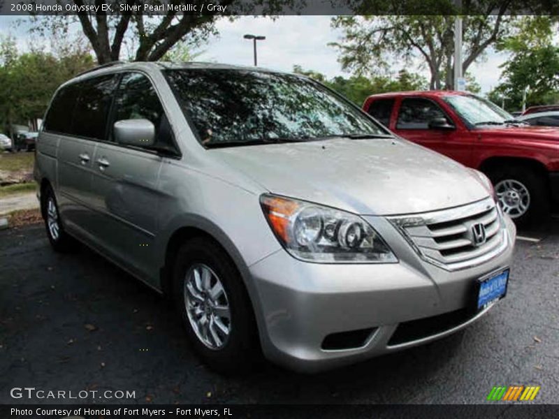 Silver Pearl Metallic / Gray 2008 Honda Odyssey EX