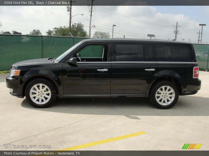 Black / Charcoal Black 2009 Ford Flex SEL