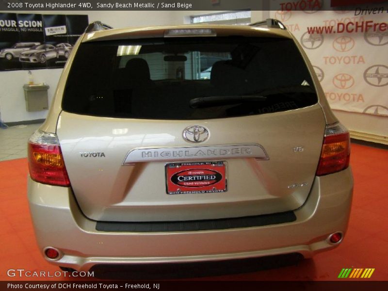 Sandy Beach Metallic / Sand Beige 2008 Toyota Highlander 4WD