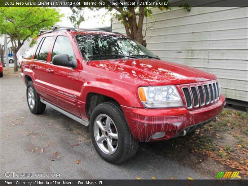 Inferno Red Tinted Pearlcoat / Dark Slate Gray 2002 Jeep Grand Cherokee Overland 4x4