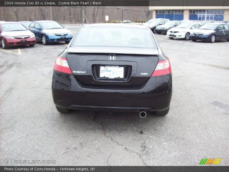 Crystal Black Pearl / Black 2009 Honda Civic EX-L Coupe