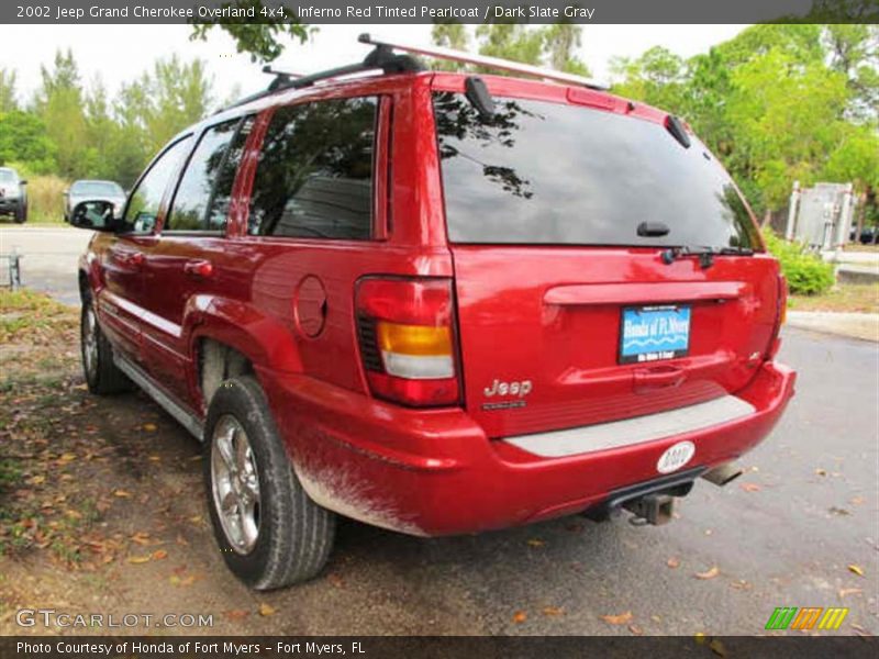 Inferno Red Tinted Pearlcoat / Dark Slate Gray 2002 Jeep Grand Cherokee Overland 4x4