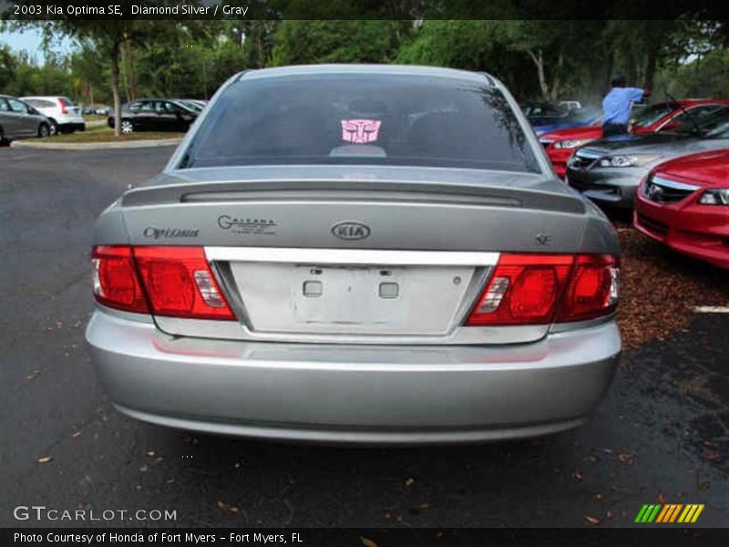 Diamond Silver / Gray 2003 Kia Optima SE