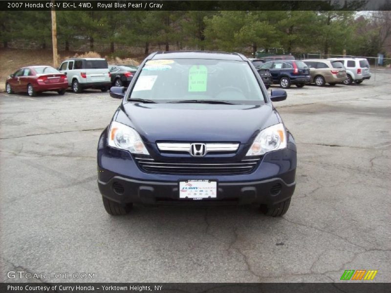 Royal Blue Pearl / Gray 2007 Honda CR-V EX-L 4WD