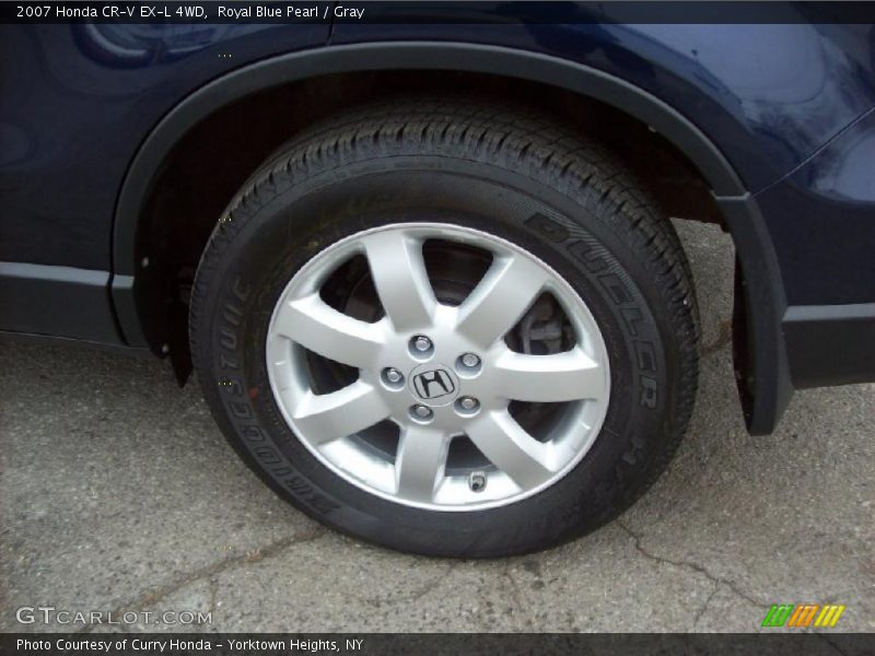 Royal Blue Pearl / Gray 2007 Honda CR-V EX-L 4WD