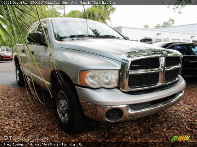 Bright Silver Metallic / Dark Slate Gray 2003 Dodge Ram 2500 SLT Quad Cab