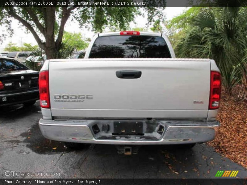 Bright Silver Metallic / Dark Slate Gray 2003 Dodge Ram 2500 SLT Quad Cab