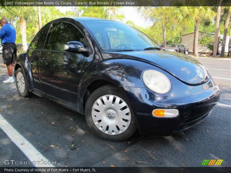 Galactic Blue Metallic / Cream Beige 2005 Volkswagen New Beetle GL Coupe