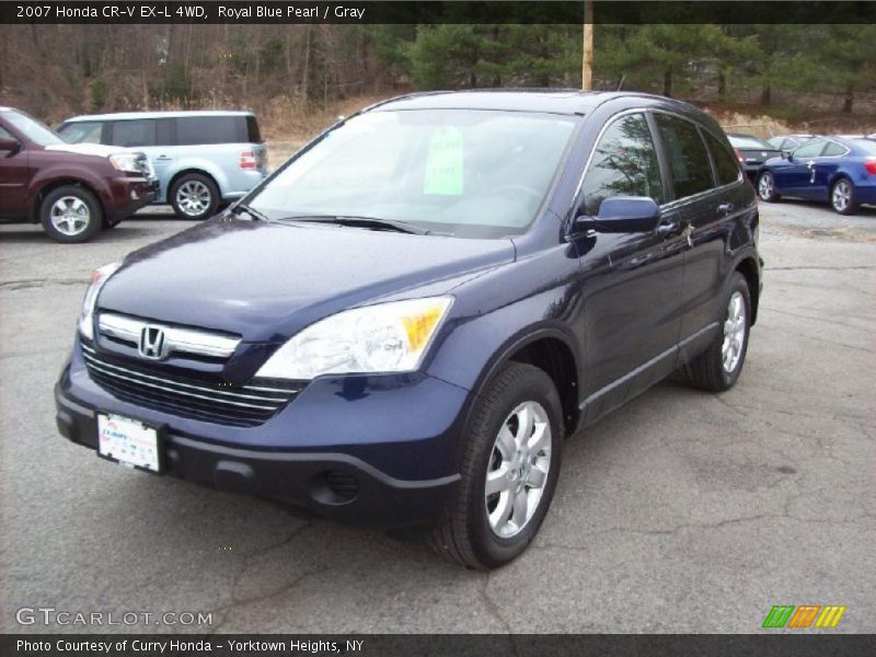 Royal Blue Pearl / Gray 2007 Honda CR-V EX-L 4WD