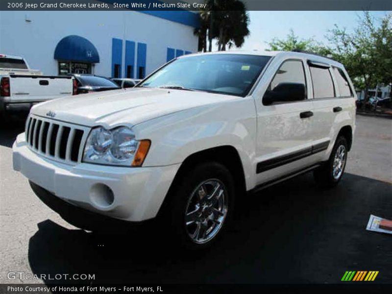 Stone White / Medium Slate Gray 2006 Jeep Grand Cherokee Laredo