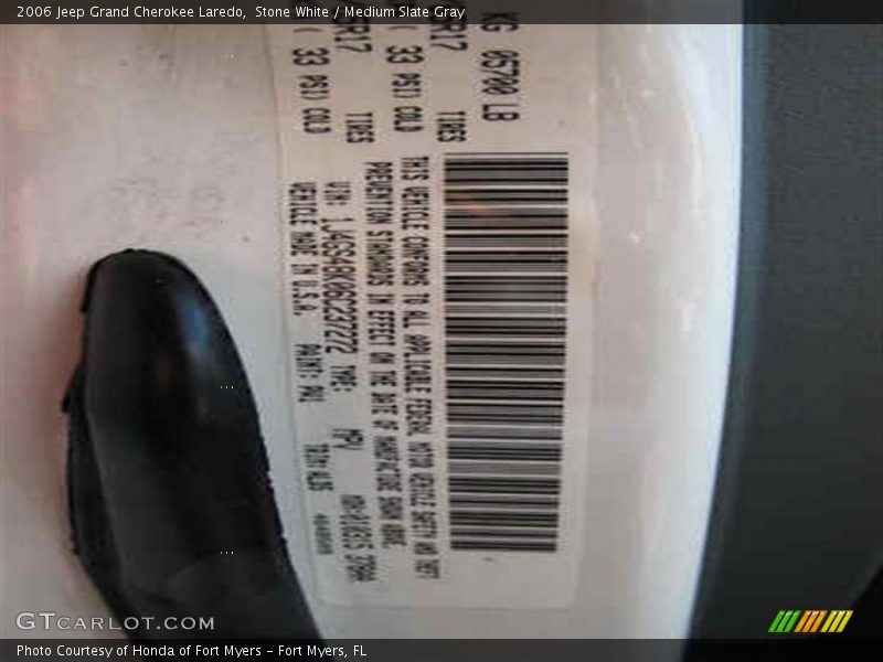 Stone White / Medium Slate Gray 2006 Jeep Grand Cherokee Laredo