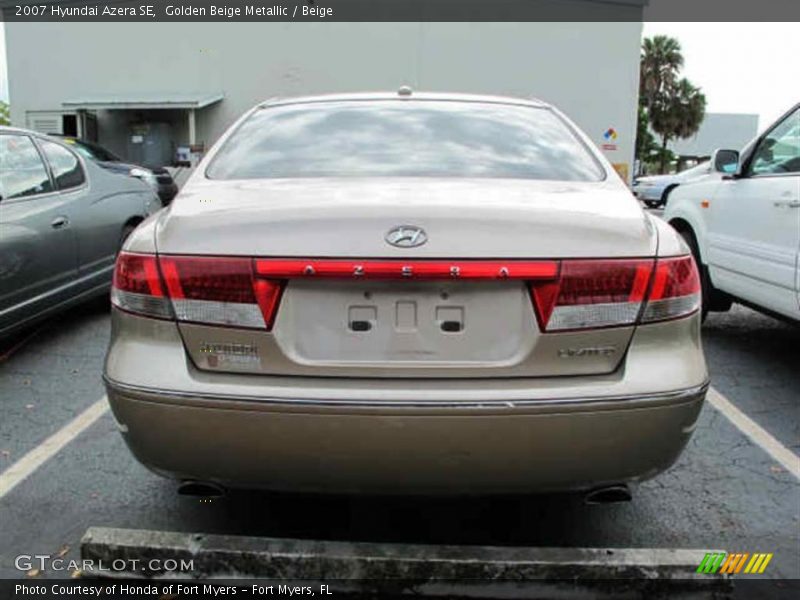 Golden Beige Metallic / Beige 2007 Hyundai Azera SE