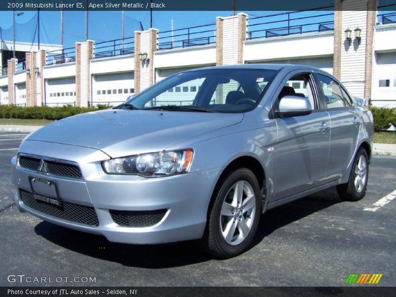 Apex Silver Metallic / Black 2009 Mitsubishi Lancer ES