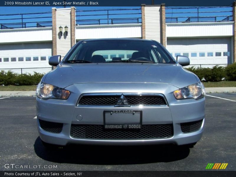 Apex Silver Metallic / Black 2009 Mitsubishi Lancer ES