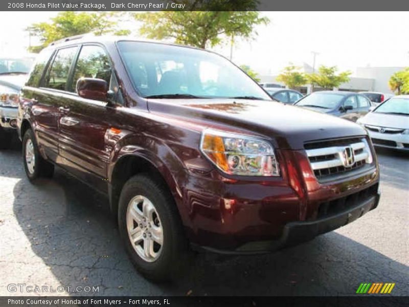 Dark Cherry Pearl / Gray 2008 Honda Pilot Value Package