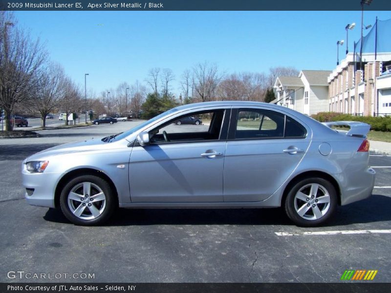 Apex Silver Metallic / Black 2009 Mitsubishi Lancer ES