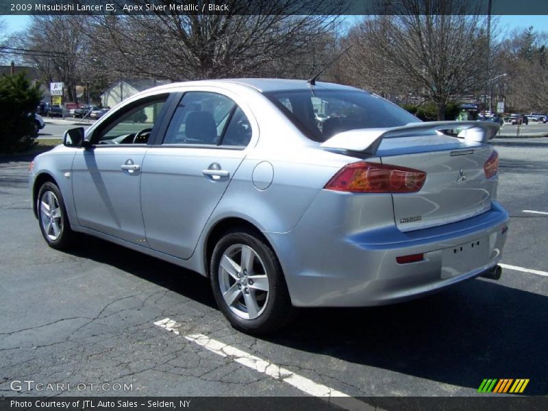 Apex Silver Metallic / Black 2009 Mitsubishi Lancer ES