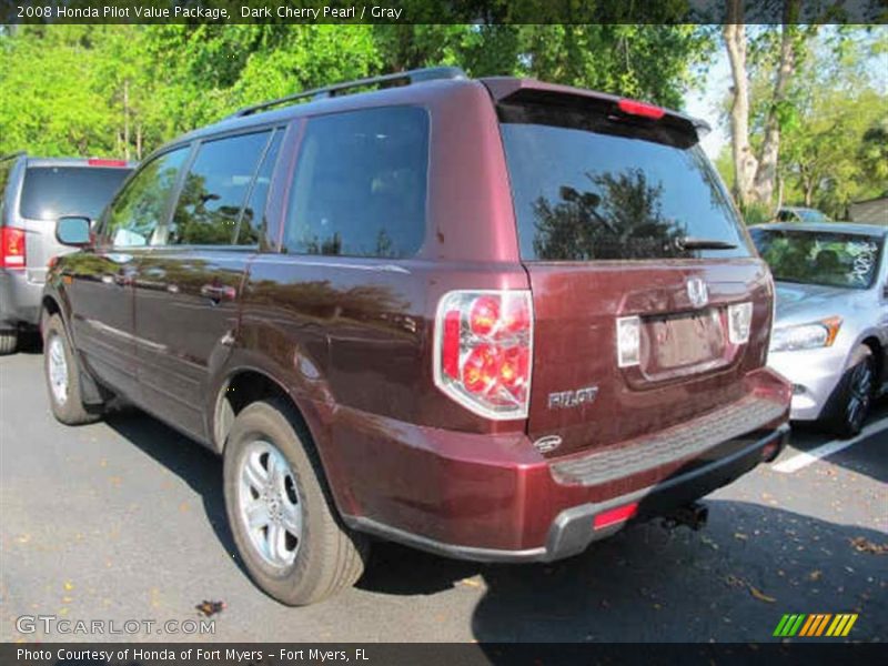 Dark Cherry Pearl / Gray 2008 Honda Pilot Value Package