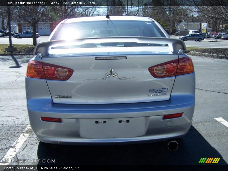 Apex Silver Metallic / Black 2009 Mitsubishi Lancer ES