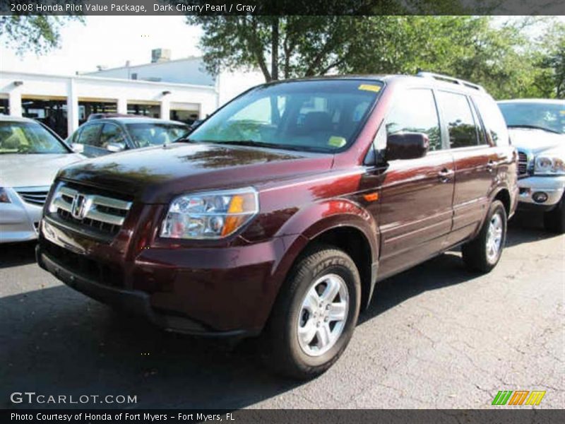 Dark Cherry Pearl / Gray 2008 Honda Pilot Value Package