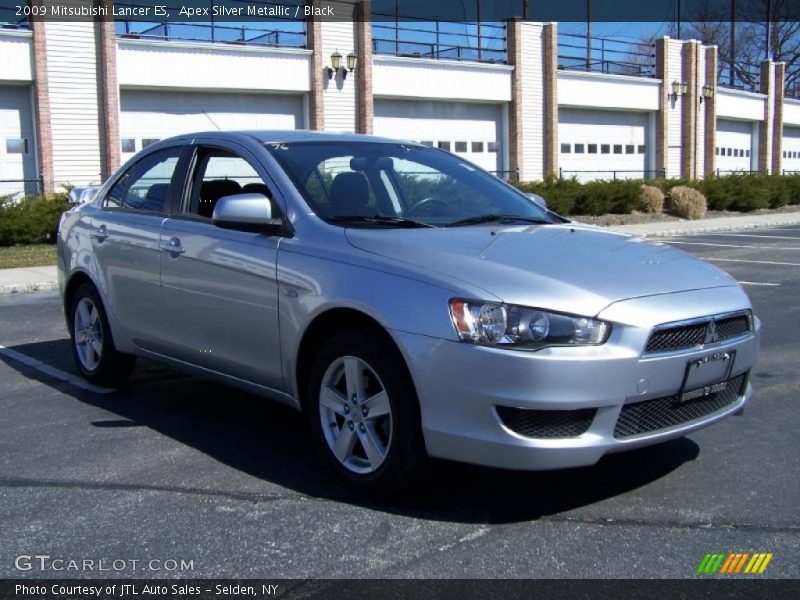 Apex Silver Metallic / Black 2009 Mitsubishi Lancer ES