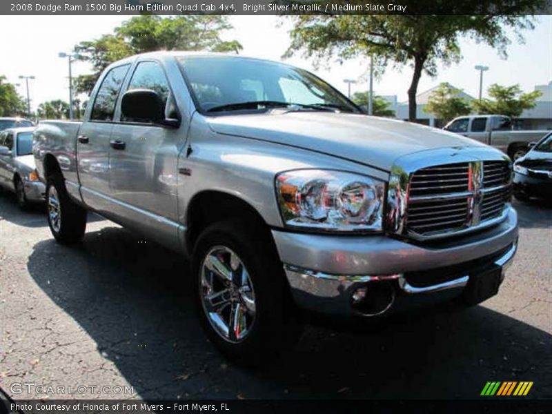 Bright Silver Metallic / Medium Slate Gray 2008 Dodge Ram 1500 Big Horn Edition Quad Cab 4x4