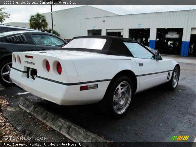 White / Gray 1990 Chevrolet Corvette Convertible