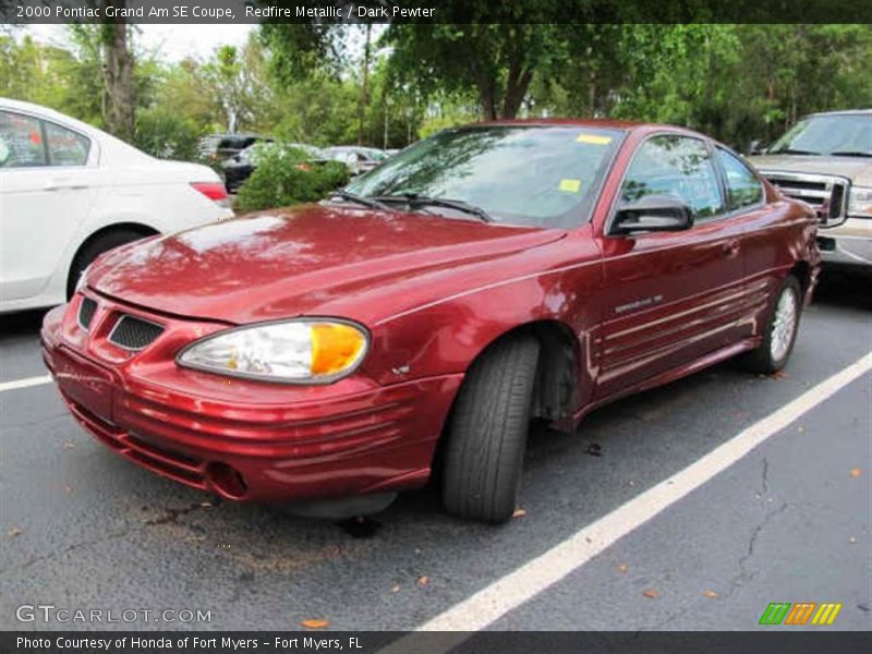 Redfire Metallic / Dark Pewter 2000 Pontiac Grand Am SE Coupe