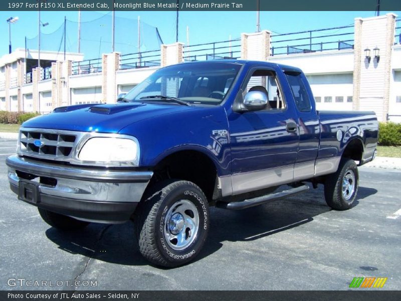 Moonlight Blue Metallic / Medium Prairie Tan 1997 Ford F150 XL Extended Cab