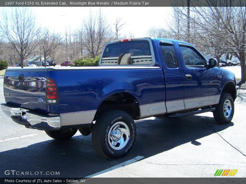 Moonlight Blue Metallic / Medium Prairie Tan 1997 Ford F150 XL Extended Cab