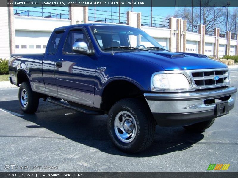 Moonlight Blue Metallic / Medium Prairie Tan 1997 Ford F150 XL Extended Cab