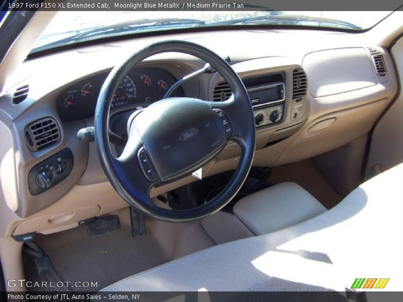 Moonlight Blue Metallic / Medium Prairie Tan 1997 Ford F150 XL Extended Cab