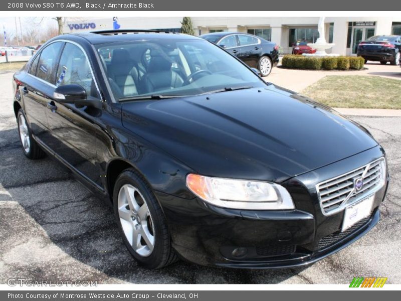 Black / Anthracite Black 2008 Volvo S80 T6 AWD
