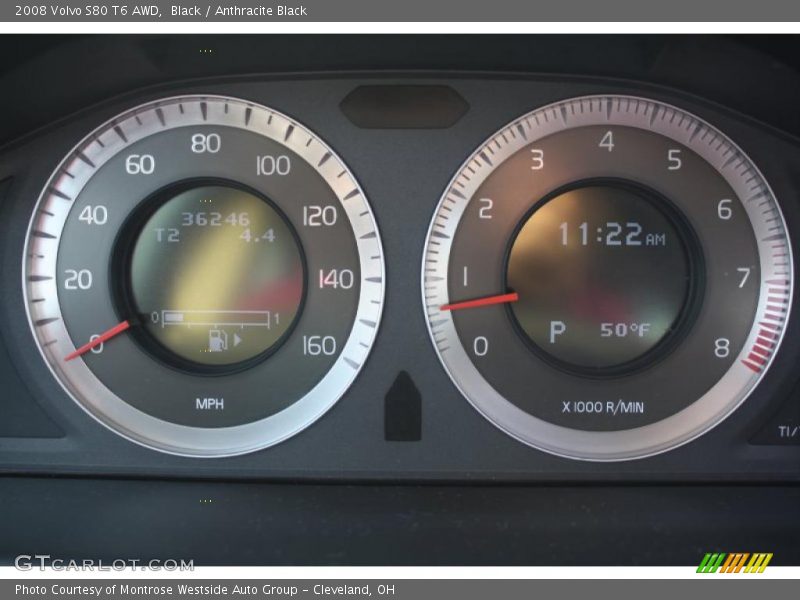 Black / Anthracite Black 2008 Volvo S80 T6 AWD