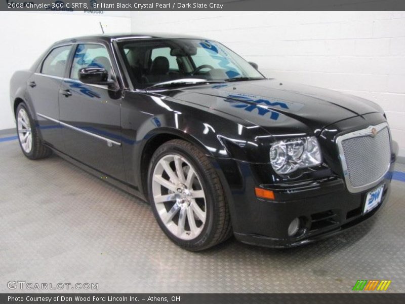 Brilliant Black Crystal Pearl / Dark Slate Gray 2008 Chrysler 300 C SRT8