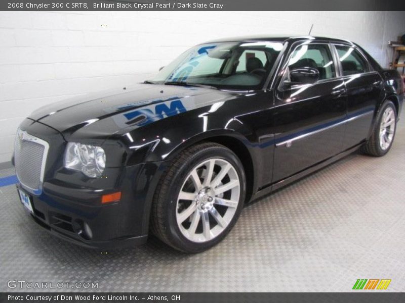 Brilliant Black Crystal Pearl / Dark Slate Gray 2008 Chrysler 300 C SRT8