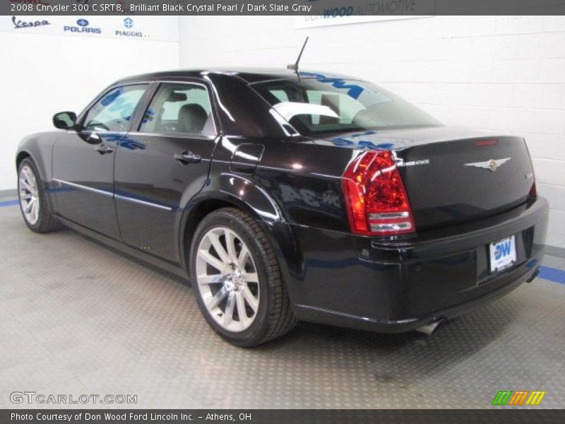 Brilliant Black Crystal Pearl / Dark Slate Gray 2008 Chrysler 300 C SRT8