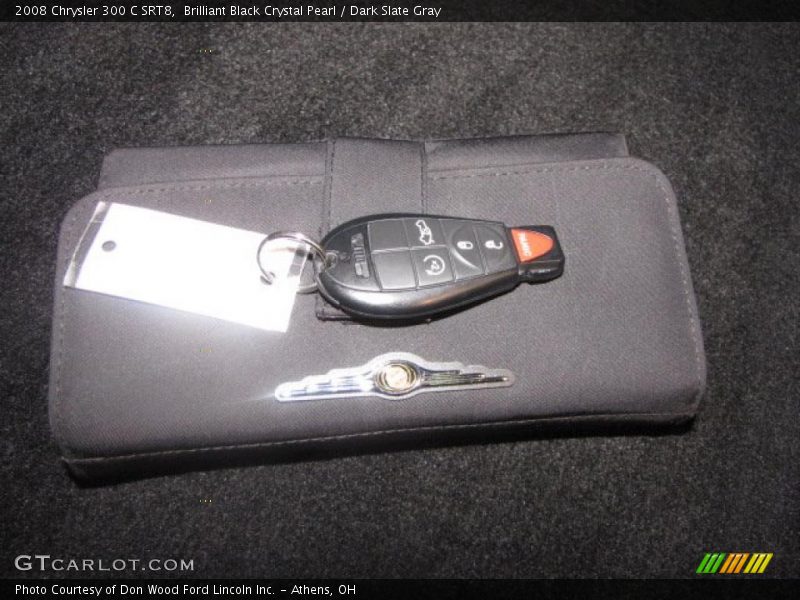 Brilliant Black Crystal Pearl / Dark Slate Gray 2008 Chrysler 300 C SRT8